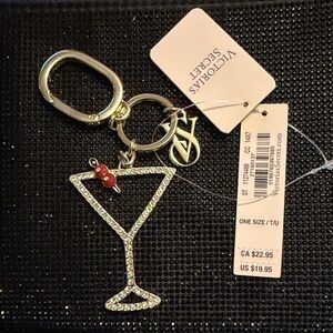 🍸 Victoria's Secret Sparkling BLING Martini BAG charm NWT RET. $20